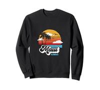Maui Beach Hawaii Vintage Surf Throwback 80s Graphic Felpa
