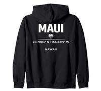 Maui Hawaii Coordinate Tropical Island Travel Design Felpa con Cappuccio