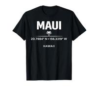 Maui Hawaii Coordinate Tropical Island Travel Design Maglietta