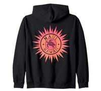Maui Hawaii Tartaruga Marina Sole Immersioni Surfer Souvenir Felpa con Cappuccio