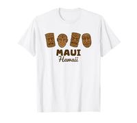 Maui Hawaii Tiki Dei hawaiani Tikis Totem Maschere Souvenir Maglietta