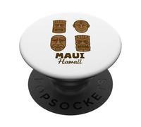 Maui Hawaii Tiki Gods Hawaiian Tikis Totem Maschera Souvenir PopSockets PopGrip Adesivo