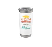 Maui Hawaii Vintage Sunset Bicchiere termico in acciaio inox doppia parete