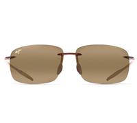 Maui Jim Breakwall 422 Occhiali Da Sole Unisex Marrone Geometrico Marrone 63mm Polarizzato