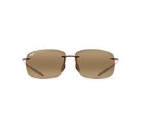 Maui Jim Breakwall Rimless Sunglasses In Gloss Black Polarised 422-02 63 Breakwall, Marrone (Rootbeer), 63/13/127