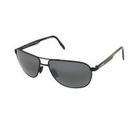 Maui Jim Unisex Castles Sunglasses, Grey Castles Black Matte, M