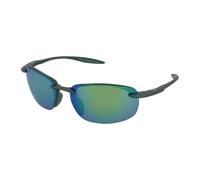 Maui Jim Hookipa Ultra Sunglasses, Metallo Opaco Verde, 63-15-140 Unisex-Adulto