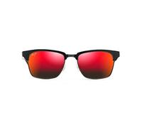 Maui Jim Kawika, Occhiali Donna, Nero Lucido con Peltro Anticato/lavica Hawaiana polarizzato, M