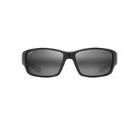 MAUI JIM - LOCAL KINE - 810-07E Shiny Black Grey and Maroon / Neutral Grey