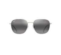 Maui Jim Olali AF Occhiali, Argento Lucido W/Black, 55-19-150 Unisex-Adulto