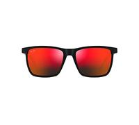 Maui Jim One Way, Occhiali Unisex-Adulto, Nero Opaco/Hawaii Lava Polarised, Taglia Unica