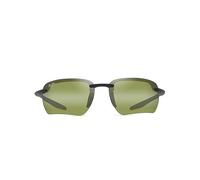 Maui Jim Hookipa Ultra G - Occhiali da sole rettangolari, Nero opaco/Maui Ht Polarizzato, Medium