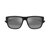 Maui Jim Puakea Mj0670s Occhiali Da Sole Uomo Nero Squadrato Argento 57mm Polarizzato