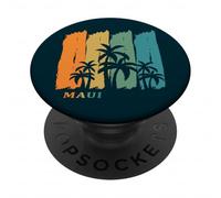 Maui Palme che ondeggiano nel Vento Spiaggia Hawaii Vacanza PopSockets PopGrip Adesivo