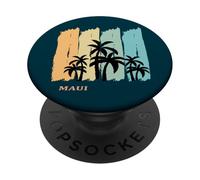 Maui Palme che ondeggiano nel Vento Spiaggia Vacanza Hawaii PopSockets PopGrip Adesivo