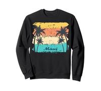 Maui Palme che ondeggiano nel Vento Vacanza Spiaggia Hawaii Felpa