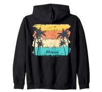 Maui Palme che ondeggiano nel Vento Vacanza Spiaggia Hawaii Felpa con Cappuccio