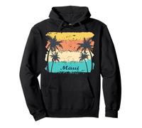 Maui Palme che ondeggiano nel Vento Vacanza Spiaggia Hawaii Felpa con Cappuccio
