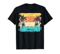 Maui Palme che ondeggiano nel Vento Vacanza Spiaggia Hawaii Maglietta
