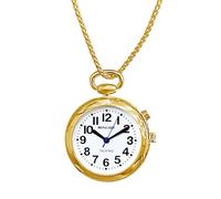 MAUJOY Orologio analogico parlante e portachiavi parlante, voce forte e chiara in inglese americano dirà l'allarme, ora, data, la scelta migliore per gli anziani, dorato, orologio parlante