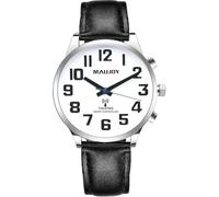 MAUJOY VOYTEL Orologio parlante radiocontrollato con voce britannica chiara e forte, parla ora, data o sveglia per anziani, ipovedenti o non vedenti, Stile 9, 38mm, Bracciale