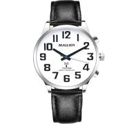 MAUJOY VOYTEL Orologio parlante radiocontrollato con voce britannica chiara e forte, parla ora, data o sveglia per anziani, ipovedenti o non vedenti, Stile 9, 38mm, Bracciale