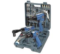 Mauk, Set di attrezzi ad aria compressa con trapano percussione, 36 pz, Blu (blau) - 56