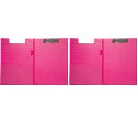 Maul 2339222 - Cartella portablocco A4 verticale con occhiello a scomparsa, colore: Rosa (Confezione da 2)