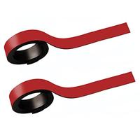 MAUL 65201 - 25 strisce magnetiche, (B) 5 mm x (l) 1.000 mm, rosso