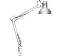 Lampada con morsetto MAULstudy, color argento, altezza 44 cm, metallo Maul