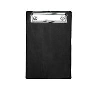 MAUL A6 2335690 - Portablocco con rivestimento in pellicola, con morsetto, con occhiello per appenderlo, formato DIN A6, colore: Nero
