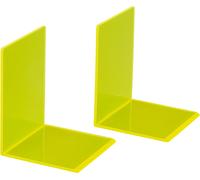 Maul Acrylic Bookends, Set of 2 (10 x 10 x 13 cm, Yellow) 10 x 10 x 13 cm Yellow