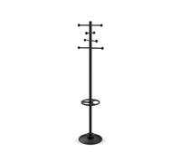 MAUL porta cappotto MAULzaffiro 35x35x171cm | Appendiabiti su gambe con 8 ganci | Mobile da incasso per ufficio, zona di accoglienza | Spogliatoio d'ingresso stabile in acciaio | Nero
