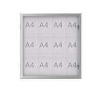MAUL Bacheca da parete MAULexcite argento 12xA4 con telaio in alluminio