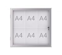MAUL Bacheca da parete MAULexcite Argento 6 A4 in alluminio