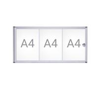 Maul Bacheca da Parete MAULextraslim Alluminio Argento 3xA4 con Serratura