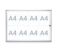 MAUL Vetrina MAULextraslim 6820808 – 8x A4, alluminio, porta in vetro, argento, con serratura