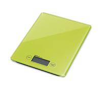 MAUL Bilancia postale MAULgloss digitale verde chiaro 5 kg | superficie in vetro elegante, design ultrasottile salvaspazio, tara intuitiva, unità selezionabili, batteria inclusa