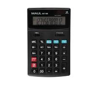 Maul Calcolatrice commerciale MCT 500 | Calcolatrice con funzioni commerciali e display a 12 cifre | ampio display angolato | incl. calcolo delle imposte | Solare/batteria | Nero