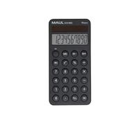 MAUL Calcolatrice Eco MD 2 | Calcolatrice solare da ufficio con 10 cifre e 5 funzioni | Formato smartphone, 80% plastica riciclata, blu/nero