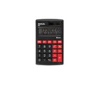MAUL Calcolatrice M8 | Calcolatrice con grande display a 8 cifre | Funzioni standard per ufficio, casa, scuola, tasti funzione colorati | Calcolatrice solare con utilizzo della batteria al buio | Nero