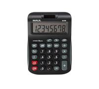 MAUL Calcolatrice MJ550 grande display angolato, 8 cifre, 15, 5 x 11 cm, funzioni a tutto tondo per ufficio, casa, scuola, solare/batteria, nero, 7263490, multicolore