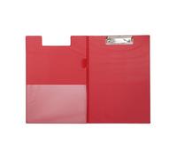 MAUL Cartellina formato A4 MAULpoly, portablocco in cartone con rivestimento in pellicola di polipropilene, con scomparto per documenti, pratica da appendere, per ufficio, cucina e officina, rosso