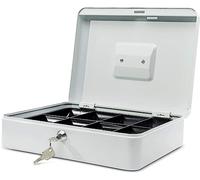 Maul - Cassetta per denaro, in lamiera d'acciaio, misura 4, dimensioni (L x P x H): 300 x 245 x 90 mm bianco