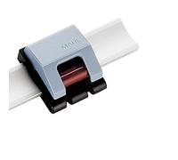 MAUL Clip a rullo grigio A innesto set 10 plastica | montaggio rapido, presa stabile, ricambi pratici, formato discreto, confezione conveniente