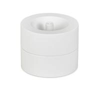 MAUL Dispenser per fermagli 3012302.ECO Bianco | design compatto rotondo, presa rapida con nucleo calamitato, clip incluse, finitura opaca antiurto, ideale per ufficio