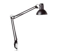 MAUL Lampada a morsetto MAULstudy nera E27 in metallo orientabile