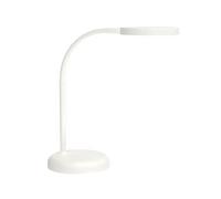 MAUL Lampada da tavolo MAULjoy bianca compatta orientabile | luce calda 3000 K, braccio flessibile regolabile, base stabile, sorgente LED sostituibile, interruttore sulla testa