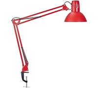 MAUL lampada da tavolo MAULstudy | Lampada da scrivania orientabile con braccio articolato e base a morsetto | Elegante lampada LED da tavolo in metallo | Lampadina LED esclusiva | Rosso