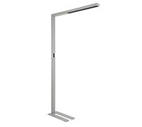 Maul Lampada da terra a LED MAULSIrius COLour Vario, sensore dimmerabile, lampada da lavoro di alta qualità per ufficio, potente lampada da terra con temperatura di colore 3000 - 5700 K - argento